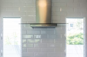 Close Up Modern Of Kitchen Hood Made From Stainless For Exhaust