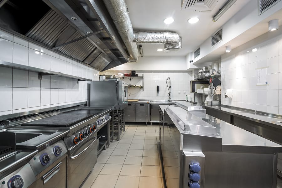 Modern Kitchen In The Restaurant